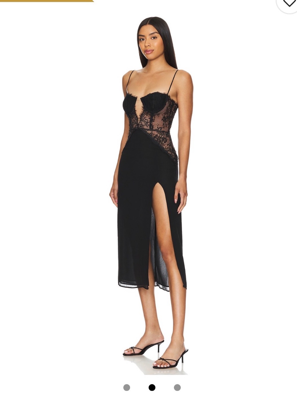 NBD Rosabelle Midi Dress in Black - Picture 2 of 4
